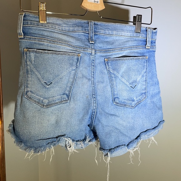 Hudson Distressed Cut Out Jean Shorts - Picture 6 of 7